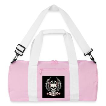 Live Free Skull Design - Recycled Duffel Bag - pink/white - Front