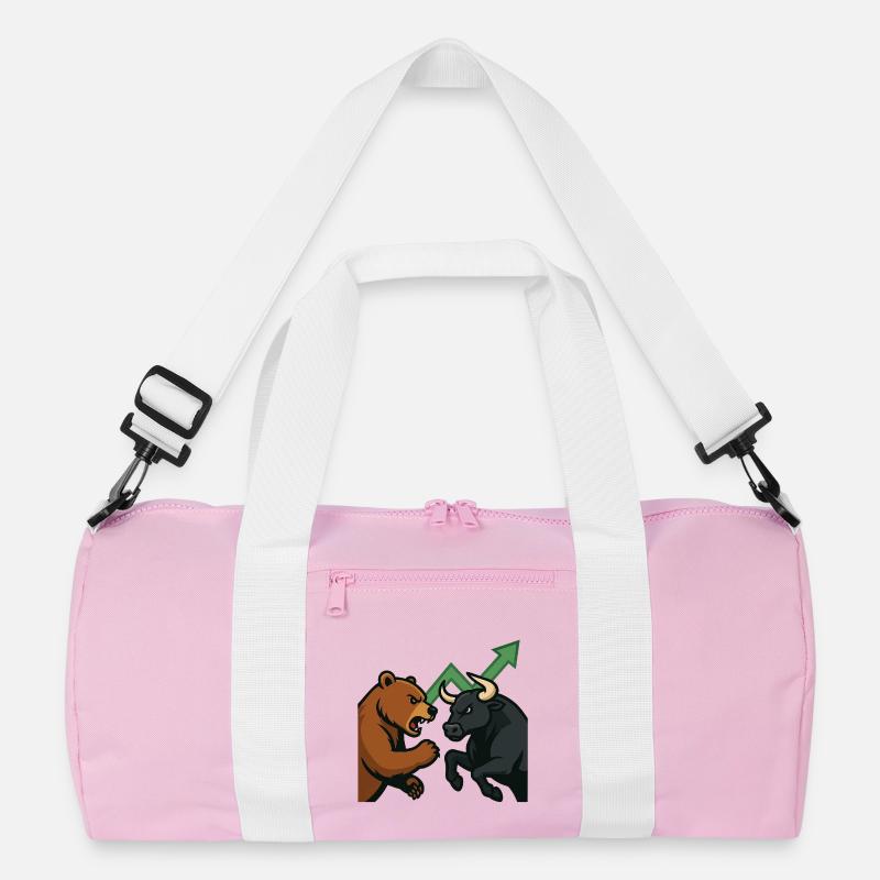Bären und Bullen Kampf Chart Recycelte Duffel Bag