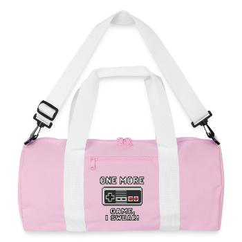 Conception de citation de jeu rétro - Sac de sport recyclé - rose/blanc - Devant