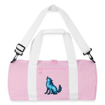 Soul Animal and Guardian Being: Werewolf - Recycled Duffel Bag - pink/white - Front