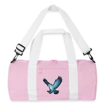 Soul Animal and Guardian Being: Eagle - Recycled Duffel Bag - pink/white - Front
