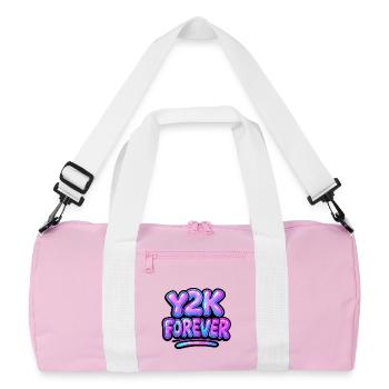 Y2K Forever Neon Design - Recycled Duffel Bag - pink/white - Front