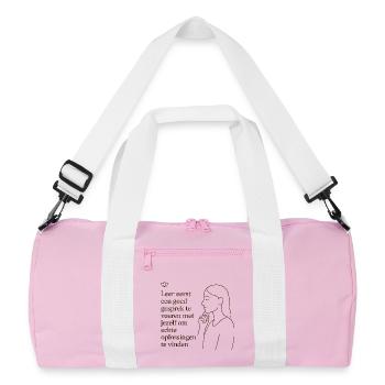 Illustration de suggestion d'apprentissage personnel - Sac de sport recyclé - rose/blanc - Devant