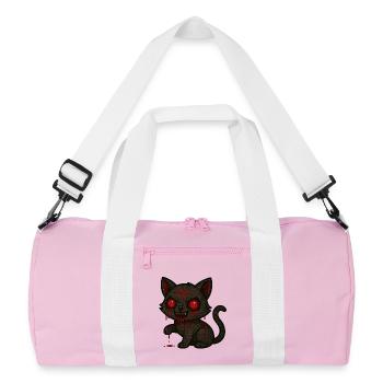 Chat Sombre Occulte - Sac de sport recyclé - rose/blanc - Devant