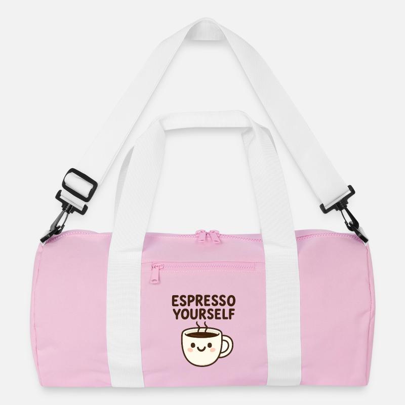 Conception mignonne de tasse à café Kawaii Sac de sport recyclé