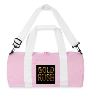 Conception de texte de ballon riche en argent - Sac de sport recyclé - rose/blanc - Devant
