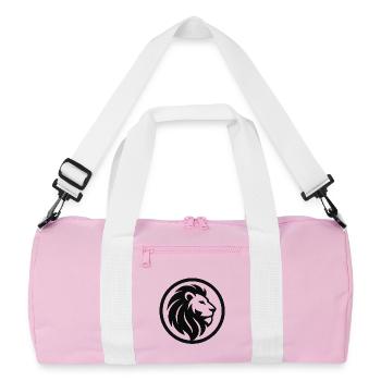 Écusson du lion - Sac de sport recyclé - rose/blanc - Devant
