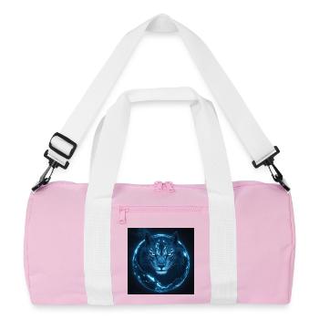 Tigre luminescent et cosmos nocturne - Sac de sport recyclé - rose/blanc - Devant