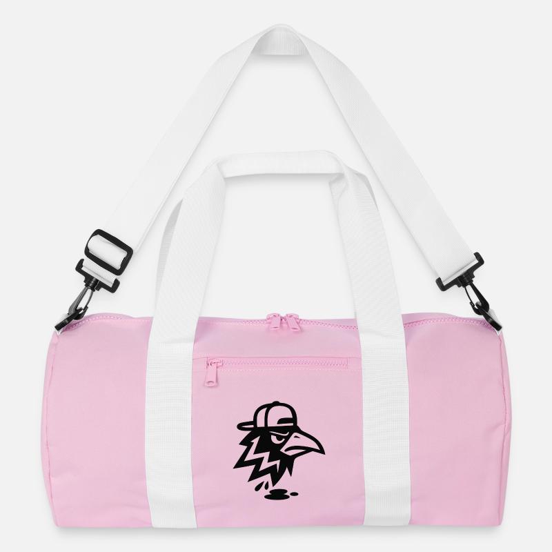 A9CF2DB2-6152-4C26-82F6-87A4A07A00F9 - Recycelte Duffel Bag - Rosa/Weiß