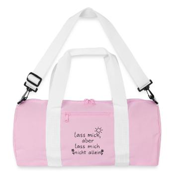 Leave me, but don't leave me aloneFlowersSun - Recycled Duffel Bag - pink/white - Front