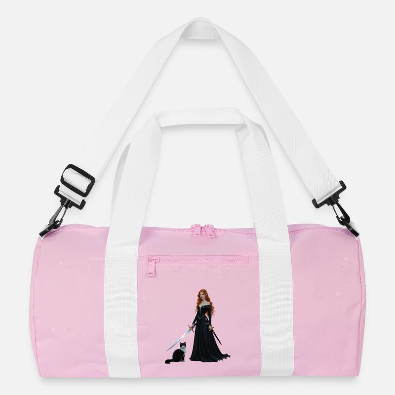 Belle fée princesse et chat Sac de sport recyclé