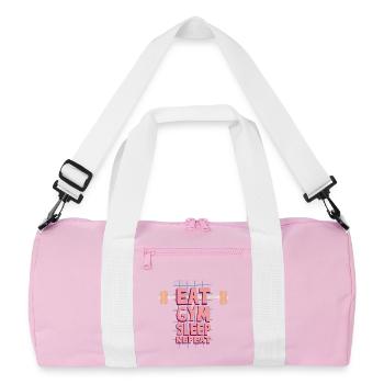 Slogan décoratif de fitness avec haltère - Sac de sport recyclé - rose/blanc - Devant