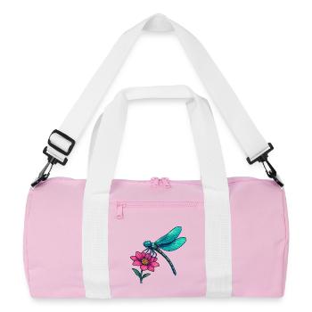 Libellule sur la fleur - Sac de sport recyclé - rose/blanc - Devant