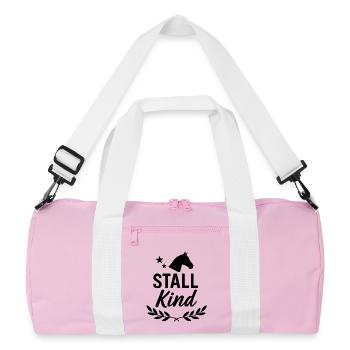 Cheval, enfant d’écurie, drôle - Sac de sport recyclé - rose/blanc - Devant