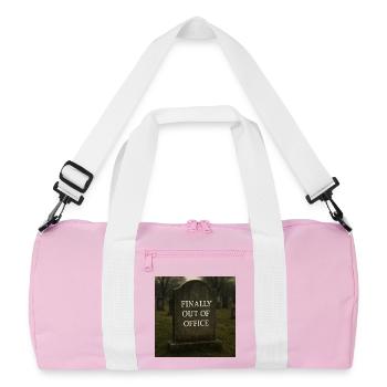 Enfin hors du bureau en disant - Sac de sport recyclé - rose/blanc - Devant