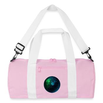 Neon Hexagon Sphere - Recycled Duffel Bag - pink/white - Front