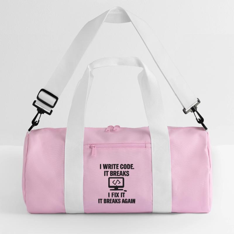 I Write Code – Funny Programmer T-Shirt Recycelte Duffel Bag