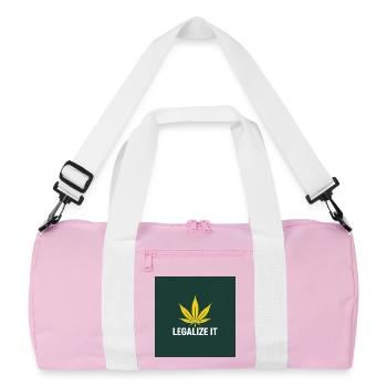 Fiche sur la légalisation du cannabis - Sac de sport recyclé - rose/blanc - Devant