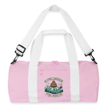 If you're monchu you're screwed - Recycled Duffel Bag - pink/white - Front