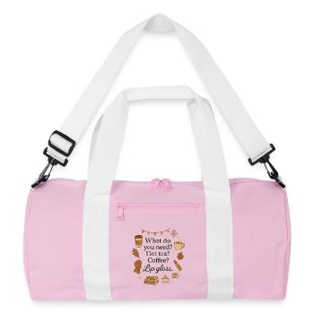 Chemise de citation pour filles pour l’hiver - Sac de sport recyclé - rose/blanc - Devant