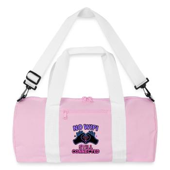 Still Connected No WiFi - Recycled Duffel Bag - pink/white - Front