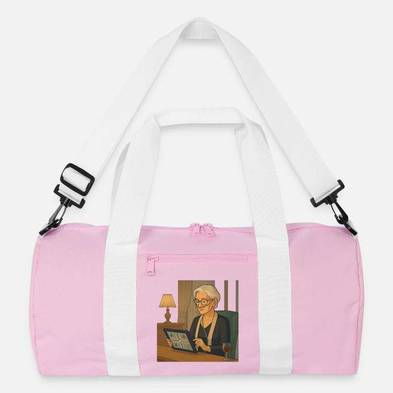 on tablet game night Recycled Duffel Bag