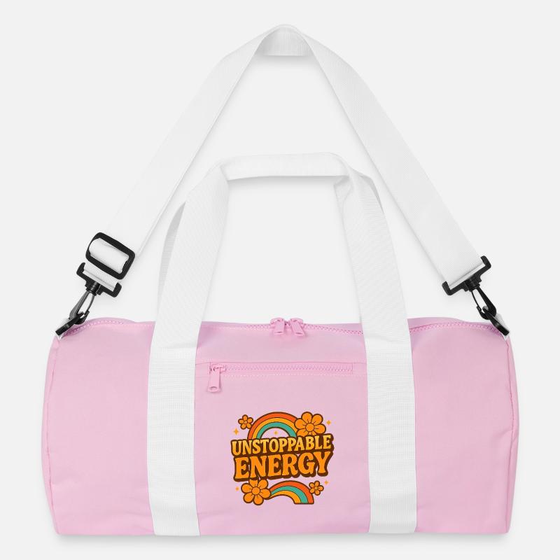 Unstoppable Energy Retro Rainbow Recycelte Duffel Bag