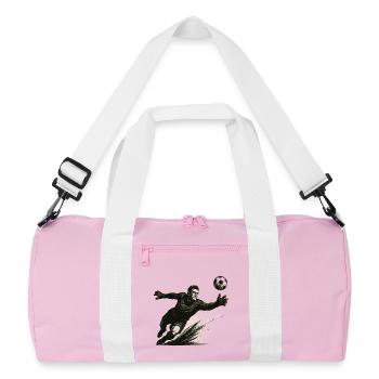 Illustration de plongeon du gardien de but - Sac de sport recyclé - rose/blanc - Devant