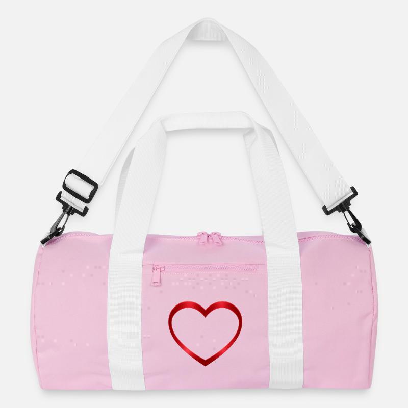 NEU – Leuchtendes rotes Herz-Design – Wunderschön! Recycelte Duffel Bag