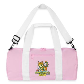 Cat Christmas Decoration Offbeat - Recycled Duffel Bag - pink/white - Front