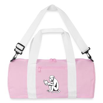 Affenbewusst - Recycelte Duffel Bag - Rosa/Weiß - Vorne