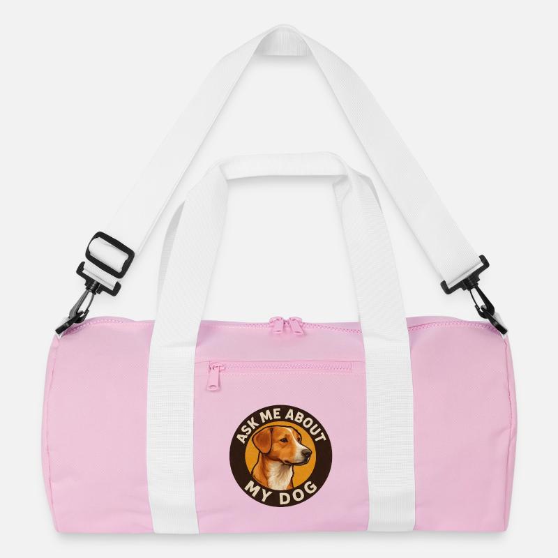 Ask_me_about_my_Dog_Design_ Recycelte Duffel Bag
