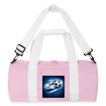 Argentine flag meets football whirlwind - Recycled Duffel Bag - pink/white - Front