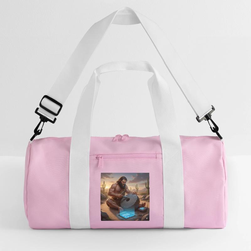 Caveman Tech Support - The First Tutorial Recycled Duffel Bag