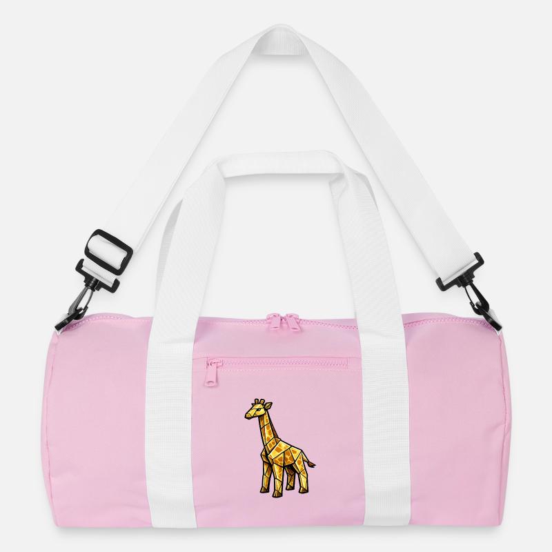 Goldene Geometrie-Giraffe Recycelte Duffel Bag