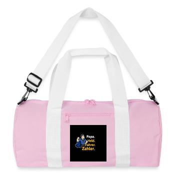 Dad Hero Driver Counter Cartoon - Recycled Duffel Bag - pink/white - Front