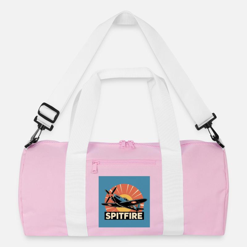 Spitfire Retro Aviation Print Recycled Duffel Bag