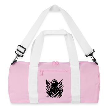 Schatten Hoodie Spikes - Recycelte Duffel Bag - Rosa/Weiß - Vorne