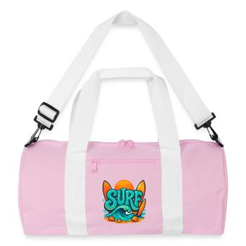 Art des mots Sunset Surf - Sac de sport recyclé - rose/blanc - Devant