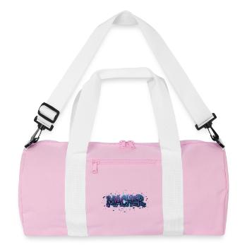 Macher Neon Graffiti Schriftzug - Recycelte Duffel Bag - Rosa/Weiß - Vorne