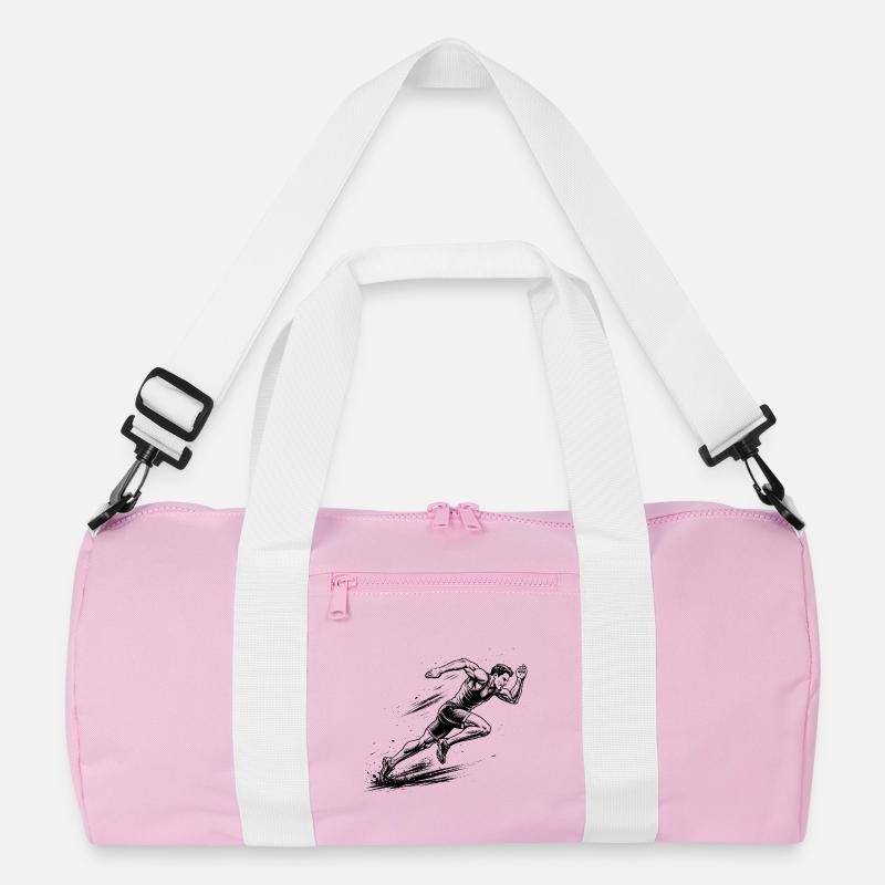 100m Sprinter im Comic-Ink Stil Recycelte Duffel Bag