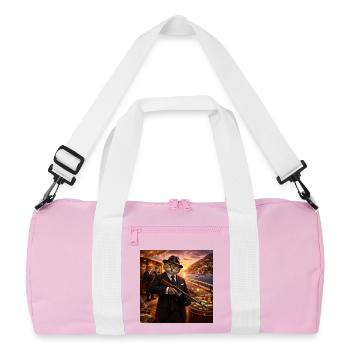 Cat gangsters on luxury yacht - Recycled Duffel Bag - pink/white - Front