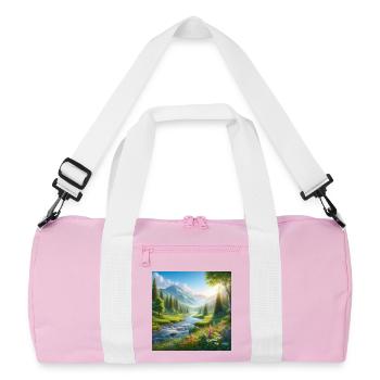 La rivière des Fleurs de Printemps de Fjälldalen - Sac de sport recyclé - rose/blanc - Devant