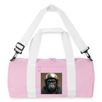 gorilla - Recycled Duffel Bag - pink/white - Front
