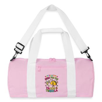 Here for Tacos Tequila Fiesta - Recycled Duffel Bag - pink/white - Front