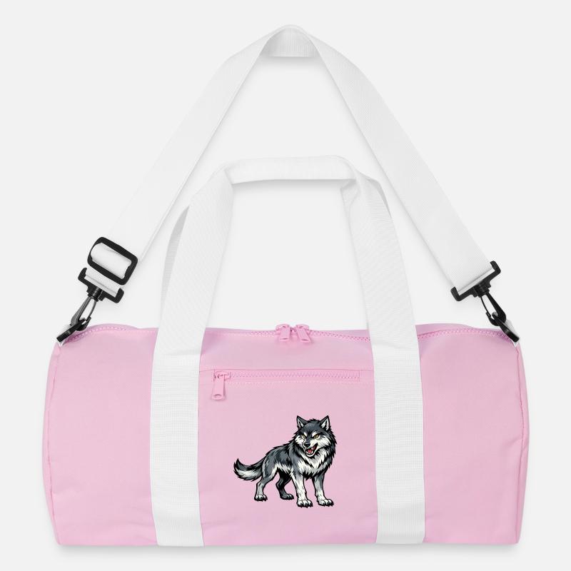 Wolfsgeist Illustration Recycelte Duffel Bag