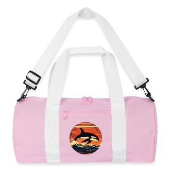 Killer whale - Recycled Duffel Bag - pink/white - Front