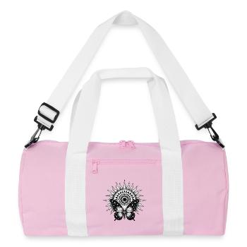 Sacred Sun – Cosmic Butterfly - Recycled Duffel Bag - pink/white - Front