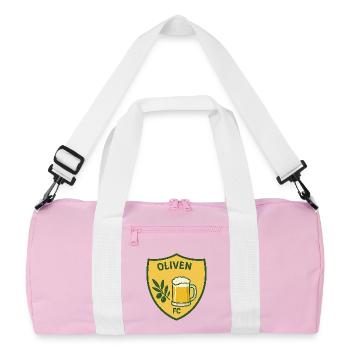 Oliven FC Ölsköld - Recycelte Duffel Bag - Rosa/Weiß - Vorne