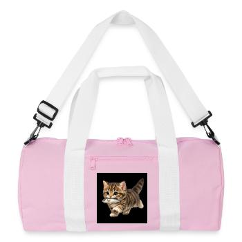 Le chaton a attrapé un poisson - Sac de sport recyclé - rose/blanc - Devant
